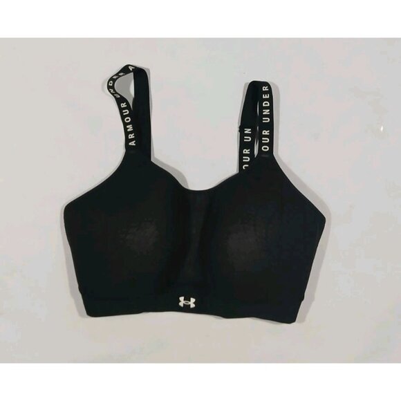 Under Armour Infinity Mid Covered Sports Bra Size XXL Black HeatGear - Picture 1 of 8